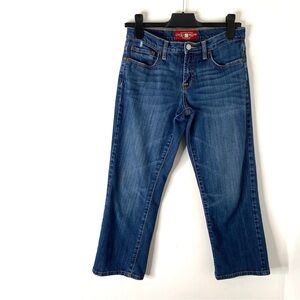 Lucky Brand Easy Rider Crop Jeans Mid Rise Straight Leg Denim